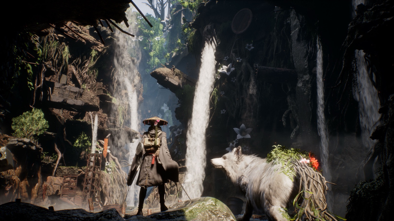 A quiet waterfall clearing